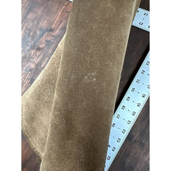 PIONEER WEAR Vtg Western Sherpa Lined Leather Vest Tan Brown Men's 36 Med Hagrid - Picture 8 of 8